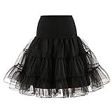 RULTA 50er Jahre Frauen Retro Petticoat Unterrock Vintage A-Linie Crinoline Halb Slips Rockabilly Tutu Rock