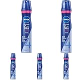 NIVEA Care & Hold Styling Spray, stärkendes Haarspray mit Panthenol & Vitamin B3, Haarlack für flexible Stylings mit 24h Halt (Haltestufe 4), veganes Pflegespray (250 ml) (Packung mit 5)