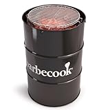barbecook Edson Grilltonne, feuertonne mit grillplatte, Grillen für 10 Personen, Schwarz, 60x60x90cm