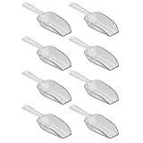 iDesign Messlöffel für einen Esslöffel, kleine Mehlschaufel aus Kunststoff, 8er-Set Schäufelchen für Mehl, Gewürze und andere Lebensmittel, durchsichtig