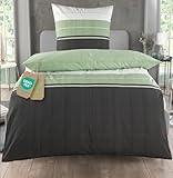 MALIKA Bettwäsche 135x200 Baumwolle Sets, Bettbezug 135 x 200 cm, Kissenbezug 80x80 cm, Renforcé, Oeko-TEX Bettwäsche mit Reißverschluss