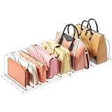 Lifewit 2 Stück Handtaschen Trenner Aufbewahrung, Verstellbar Taschen Organizer Schrank, Acryl Handtaschenorganizer Taschenständer, Regaltrenner für Clutch Tragetaschen Shirts Bücher, 35 x 24 cm/14x9'