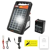 FenceMate Weidezaungerät Solar mit einem Output von 0,15 J für bis zu 2 km, tragbares Gerät für die Haltung von Geflügel oder Haustier, saisonales Weiden von Vieh mit einem mobilen Zaun