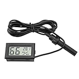 CYSFETENA Mini LCD Thermometer Hygrometer mit Externer Sonde für Inkubatoren Terrarium Aquarium, Temperatur & Feuchtigkeit Messgerät für Reptilien Geflügel -50°C bis 70°C