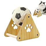 dzqad Kratzspielzeug Für Katzen,Sisal Ball Kratzspielzeug | Vertikales Fußball-Design Krallenpflege Für Kätzchen Training Selbstbeschäftigung Wohnungshaltung