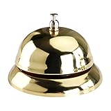 Toyvian Handglocke Tischglocke Tischklingel Glocke Antwort Buzzer für Büro Klassenzimmer Rezeption Restaurant Hotel & Bar Service(Golden)