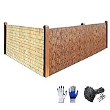 Schilfmatte Natürliches Schilfrohrmatte Sonnenschutz Stabiler Weidenmatte Outdoor Sichtschutzzaun Mit Kabelbindern Leichte Montage