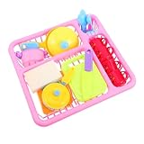 DIKACA 16 Teiliges Küchen Set Spielküche Zubehör Mit Schneidebrett Kochgeschirr Und Geschirr Für Rollenspiele Ideal Für Indoor Spielsets Und Kreatives Für