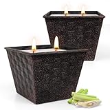 Citronella Kerze Outdoor Groß, 24OZ Zitronella Kerzen Draußen 120-180 Brennstunden 2 Stück Outdoor Kerzen, Natürliches Sojawachs,Citronella Duftlichter Zitrone Indoor Terrasse,Camping,Sommergeschenke