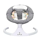 UHDUIG Elektrischer Babyschaukelstuhl Babywippe mit Dreipunktgurt mit Fernbedienung und Direkt-Touch-Tasten kann Voreingestellte Schlaflieder, für Babys