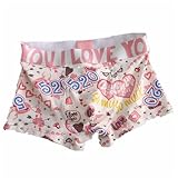 Fahrrad Unterhosen Herren Herren Baumwollunterwäsche, Flache Slips, einfarbig, kleine, frische Unterwäsche Einteilige (L)