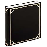 walther design Fotoalbum schwarz 30 x 30 cm Kunstleder mit Prägung, Standard Album MX-200-B