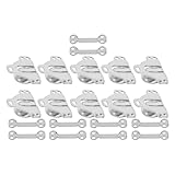 UTHCLO 10 Sätze Teiliges Silberne Haken ösen verschlüsse aus Metall Stabile Vielseitige Hosen Kleidungsverschlüsse zum Nähen für Korsetts Jeans und DIY nähprojekte