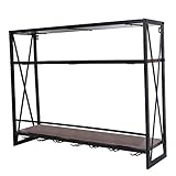 AAGAZA Weintisch, 3-lagig, Wandmontage, Weinflaschenhalter, Eisen für Küche/28