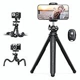 Lamicall Handy Stativ, Mini Stativ Halter - Flexible Handy Halterung Stativ für Smartphone & Kamera, 360° Pocket Tripod mit Kabelloser Fernbedienung, Handystativ für iPhone 16/15/14/13, GoPro, Samsung