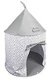 HowHomely | Kinder Tipi Zelt grau – faltbares Pop-up Spielzelt mit Aufbewahrungstasche, Spielhaus für Kinderzimmer Indoor Outdoor