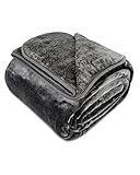 Gräfenstayn® Kuscheldecke Cashmere-Feeling - super weich & flauschig - Dicke & warme Fleecedecke - kuschelige Sofadecke, Wohndecke & Tagesdecke - Überwurf Decke Sofa, Couch (Anthrazit, 150x200 cm)