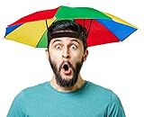 Balinco Faltbarer Regenschirm | Sonnenschirm-Hut | Sonnenschutz - Kopfbedeckung für Erwachsene & Kinder - perfekt für Karneval | Fasching | Festival | Strand & Outdooraktivitäten - Einheitsgröße