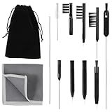 12-Teiliges Hörgeräte Reinigungsset Mit Samtbeutel Multifunktionales Hörgeräte-Reinigungs Werkzeugs Set Hörgeräte Zubehör Bürste Für Hörgerät Kopfhörer Ohrstöpsel Und Handy Ladeöffnungen