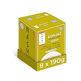 Nashi Konjac Shirataki Premium Udon Nudeln – Geruchsfrei, Vegan, Fettfrei & Kalorienarm, Glucomannan Keto-freundlich, Low-Carb-Diät | Verzehrfertig (8×190g)