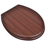 Toilettensitz mit Deckel 2er Set - MDF Braun, hochwertig & langlebig für moderne Badezimmer, einfach zu reinigen & stabil, perfekt für Familienhaushalte