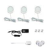 Vlio LED Schrankbeleuchtung 3er Set, LED Unterbauleuchten Warmweiß, Schrankleuchte Vitrinenbeleuchtung 7.5W 750LM LED Küchenlampen für Kabinett Schränke Weinschrank Kleiderschrank Küche