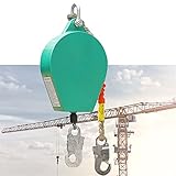 Fallrückhaltegerät - Persönliche Fallschutzausrüstung mit Karabinerhaken aus legiertem Stahl und selbsteinziehendem Lifeline-Kabel für Outdoor-Klettern, Tragfähigkeit 150 kg