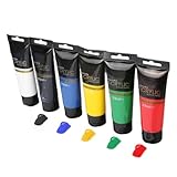 Acrylfarben-Set, handgemaltes Set, 6 Farben, Aquarell-, Ölgemälde, Acrylfarben-Set für Leinwand, Papier, Holz, Stein
