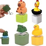 XUDUOO 4 Stück Fidget Toys, Frosch Sensorik Spielzeug, Frösche-Quaken-Schlüsselanhänger, Duckey Keychain Tastatur-Schlüsselanhänger mit bunten Lichtern und Sound, Für Anti Angst & Nervosität