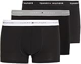 Tommy Hilfiger Herren 3er Pack Boxershorts Trunks mit Logobund, Mehrfarbig (Grey Heather/Black/White), XL
