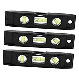 Gatuida 3 Stück Magnetische Wasserwaage Teiliges mit Präziser Winkelmessung Abs Gehäuse Transparente Wasserwaage Horizontales Richtscheit für Haus und Ingenieurvermessung