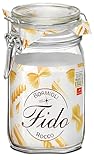 axentia Rocco Bormioli 292075 Fido Behälter Hermetischer Topf 1115 ml, Glas 1St, Transparent, Durchsichtig, 1 l
