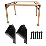ITeVe.GD 45-Grad-Pergola-Halterungs-Kits, 1-Wege-schräge Holzbearbeitungshalterungen für 5,1 x 10,2 cm (tatsächlich: 3,8 x 8,9 cm) Holz für Pergola, Proch, Blockhütte mit Hardware – 2 Stück