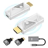 HDMI Wireless Transmitter and Receiver, Wireless HDMI Extender zum Streamen von Video und Audio vom Laptop/PC/Kamera zum Monitor/Projektor/TV, 2,4 G/5 G HDMI-Funkübertragung, Plug& Play (30m)