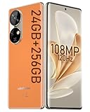 Ulefone Note 17 Pro Handy ohne vertrag, 2.4K Amoled 120Hz Gebogenes Display, 108MP +32MP Kamera Android 13 Smartphone, 24GB+256GB Helio G99 mit 33W Schnellladung 6,78 Zoll FHD+ 5050mAh Akku Orange