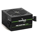 Tecnoware Netzteil Free Silent PRO 550 für erweiterte PCs mit NVIDIA GeForce GTX - RTX Grafikkarte, leiser Lüfter, PCI-E Anschlüsse, CPU 4+4, SATA, Molex