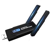 USB WLAN Stick 1800Mbit/s, WiFi 6 WLAN Adapter Dual Band 5GHz 1201Mbps + 2.4GHz 574Mbps WLAN Auf PC Netzwerk Empfänger WiFi Dongle für Desktop PC/Laptop unterstützt Windows 11/10