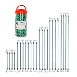 Relaxdays Spanngummi mit Haken, 24er Set, Fahrrad Gummispanner Gepäckträger, 5 Größen, Universal Gepäckspanner, grün