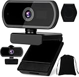 KIMIGO Full HD Webcam,USB a Webcam Mit Mikrofon für Pc,Webcam Full HD 1080P,Webcam für Laptops,USB-Webcam,für Laptop,Pc,Desktop für Live-Streaming,Videoanruf,Konferenz,Online-Unterricht,Spiel