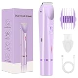 Lady Shaver for Women - 2-in-1 Bikini Trimmer & Razor, 5400 RPM Rechargeable, USB-C, Wet & Dry Use, Electric Razor for Women Legs, Body & Intimate Areas,Violet