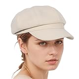 LY4U Damen Schiebermütze aus Kunstwolle - Retro Newsboy Baker Boy Hut, Schlankes Gesicht, Weiche und Warme Winter Herbstmützen