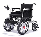 MIJIE Rollstühle Faltbarer Elektrorollstuhl, Vollautomatischer Elektrorollstuhl, 500W-Doppelmotor, kompakter mobiler Rollstuhl mit Unterstützung, 16-Zoll-Anti-Rutsch-Reifenunterstützung vorne, 120 kg