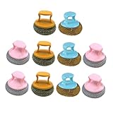 HOLIDYOYO 10 Stück Stahlwolle Reinigungsschwämme mit Kurzgriff Praktische Waschkugel aus Stahl für Starke Reinigung Langlebig rutschfest für Küche Geschirr und Grill Zufällige Farbe