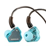 LINSOUL 7Hz x Crinacle Zero:2 In-Ear-Monitor, Aktualisierter 10mm dynamischer Treiber IEM, kabelgebundene Ohrhörer, Gaming-Ohrhörer, mit OFC IEM-Kabel für Musiker(Ohne Mikrofon,Blau)