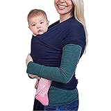 Tragetuch Baby elastisch für Neugeborene und Kleinkinder, Babytragetuch Kindertragetuch Baby Bauchtrage Sling Tragetuch für Baby Neugeborene Innerhalb 16 KG von VOARGE (dunkleblau)