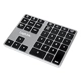 LogiLink ID0187 - BT v3.0 Nummernblock/Nummernpad/Ziffernblock mit 35 Tasten & Funktionstasten für Windows/MacOS, Aluminium