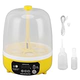 TOPINCN Egg Incubator Zum Schlüpfen von Küken, Smart Incubator 4 Eier Inkubator Visuell mit Temperatur- und Feuchtigkeitskontrolle Eier Candler USB Mini Geflügel (Auto drehen)