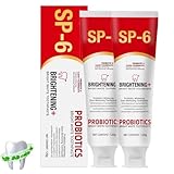 SP-6 Probiotic Whitening Zahnpasta, Sp6 Zahnpasta, 6 Probiotika und Hydroxylapatit Formel für Zahnaufhellung, Stärkung und Zahnschmelzschutz, Tiefenreinigung und Langanhaltende Frische (2)