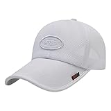 Générique Baskenmütze, weiß, Herren, Damen, bestickt, mit Buchstaben, Baseballmütze, atmungsaktiv, Sonnencreme, Sonnenhut, Mütze aus Seide, weiß, One size