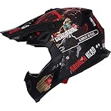 Broken Head Resolution - Motorrad-Helm Für MX, Motocross, Sumo und Quad - Matt-schwarz & Rot - Größe L (59-60 cm)
